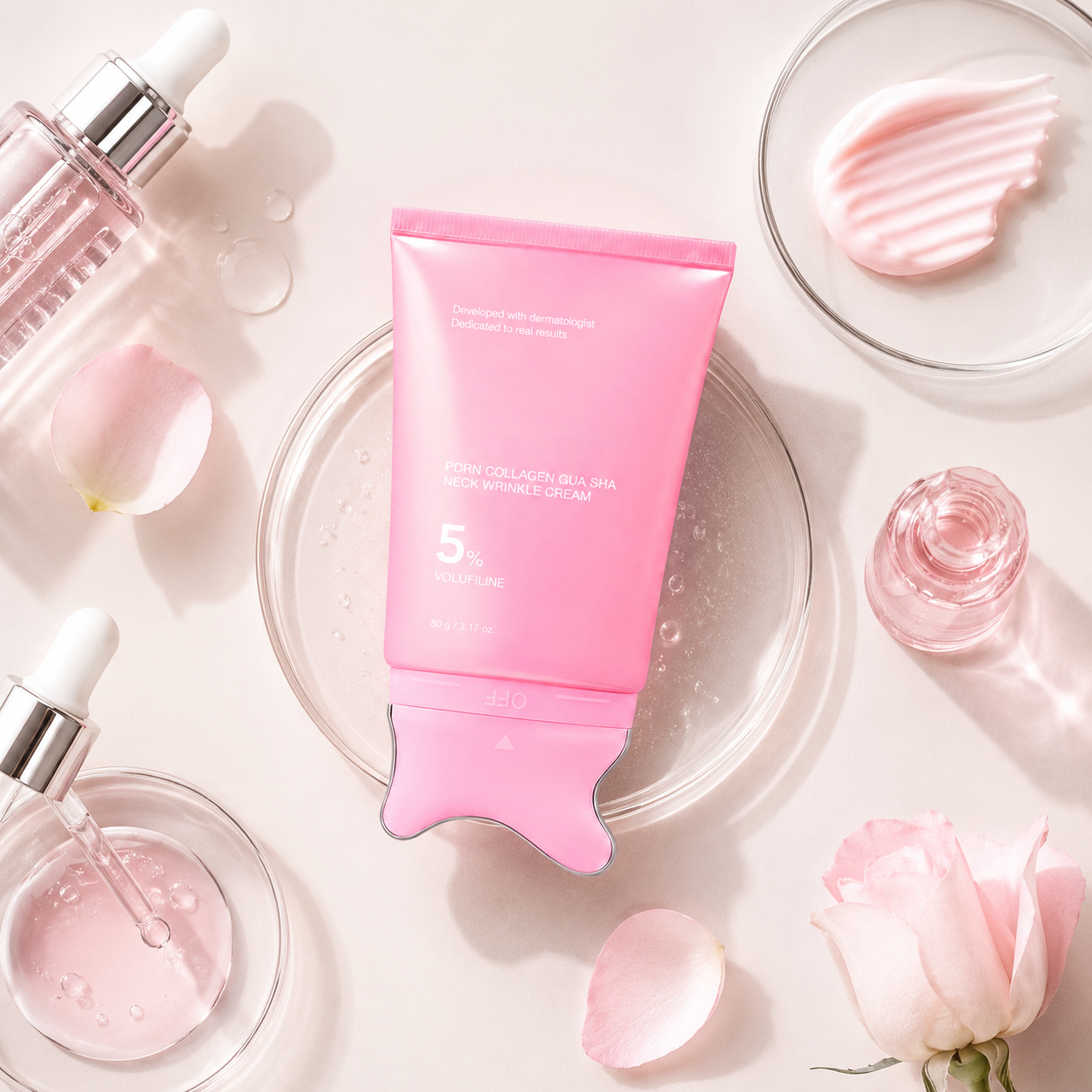 Peachlife PDRN Collagen Gua Sha Neck Cream