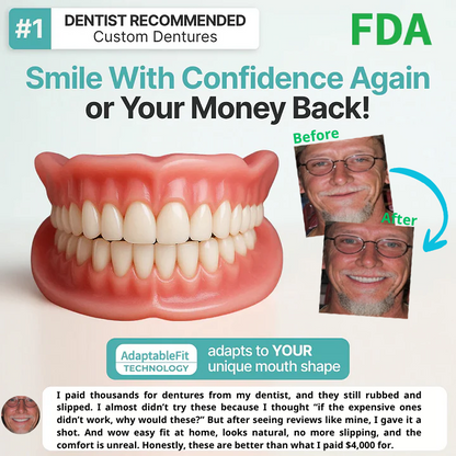 🌎Ends Today: 70% OFF! ⏰Cavebit™ Medical Full Denture with Strong Suctiond🦷Manufactured in FDA-registered facilities