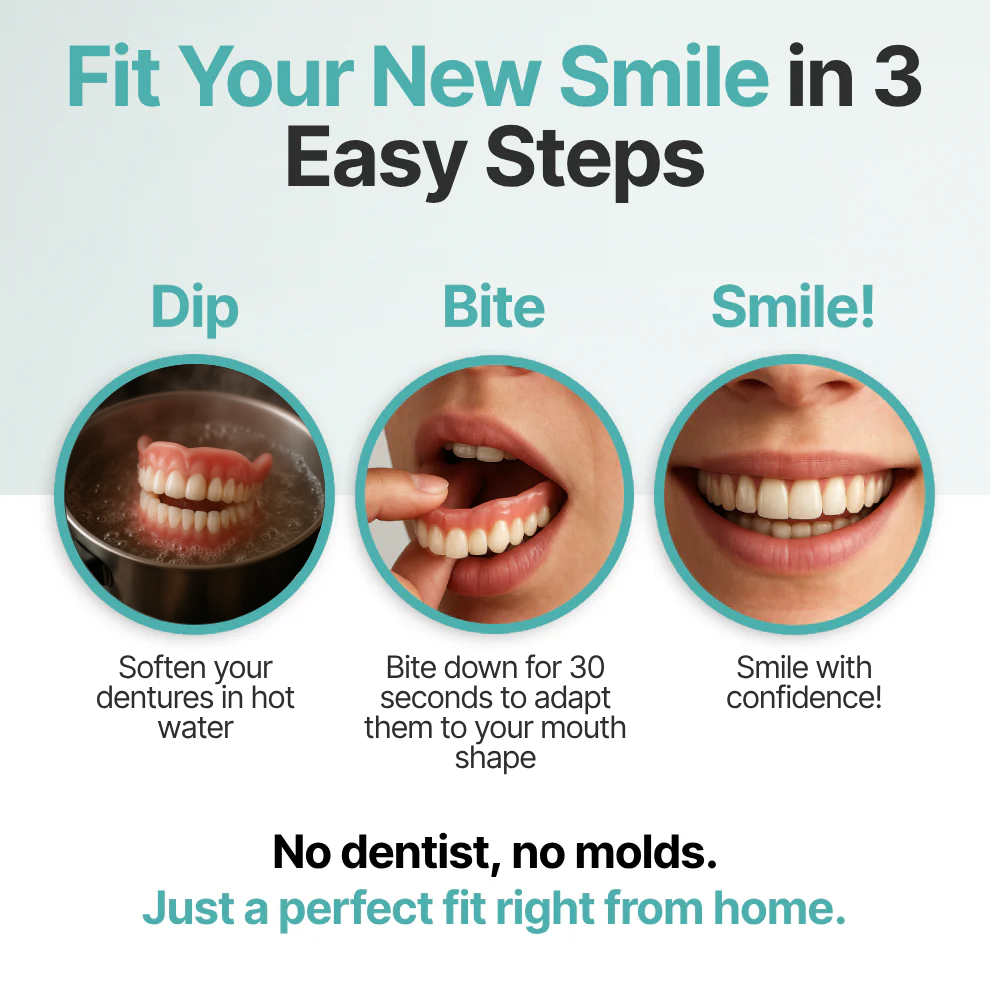 🌎Ends Today: 70% OFF! ⏰Cavebit™ Medical Full Denture with Strong Suctiond🦷Manufactured in FDA-registered facilities